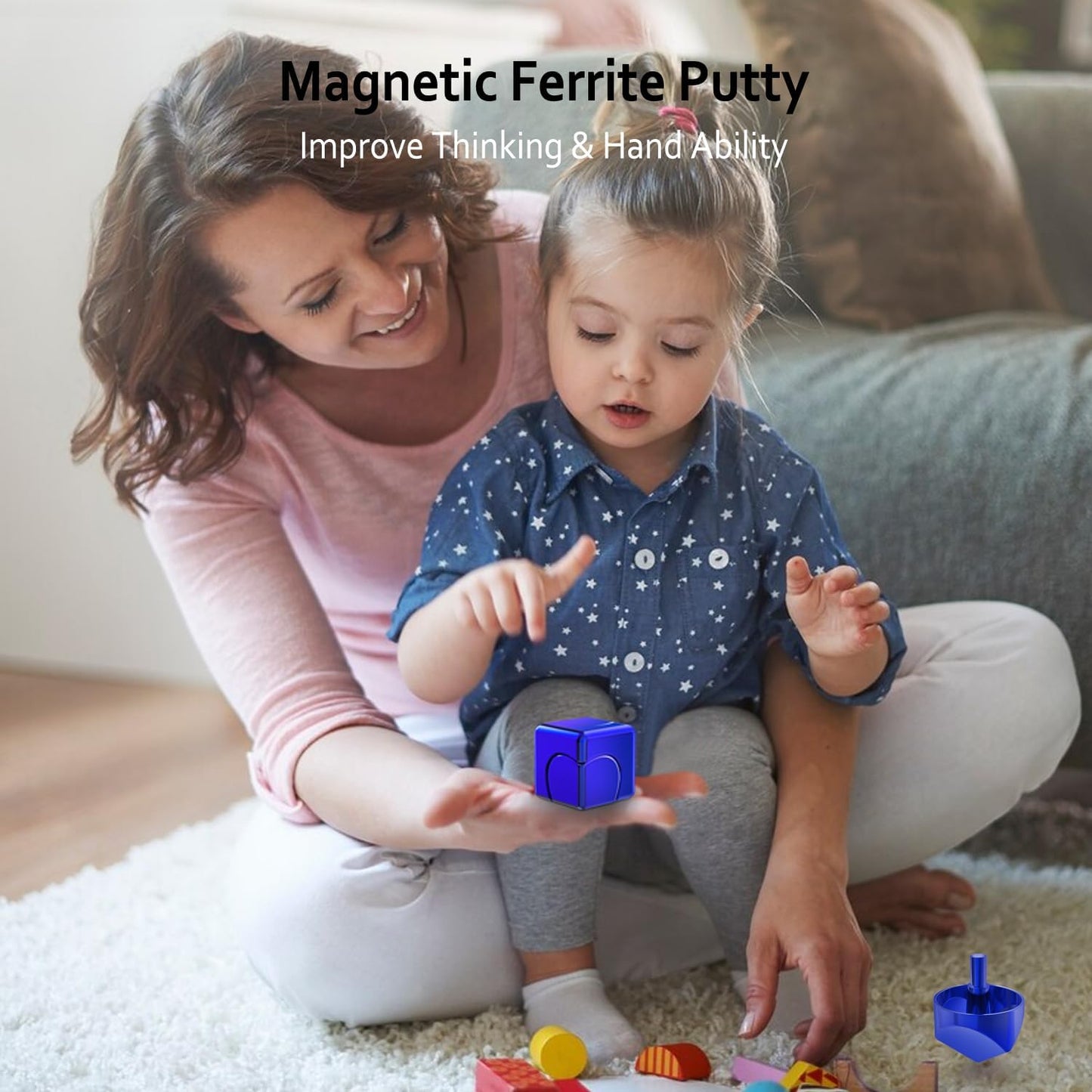 Infinity Gear Fidget Spinner Toy, 2-in-1 Transforming Fidget for Kids and Adults, Stress Relief Toy for Autism, ADHD, Anxiety, OCD, ADD, with LED Light