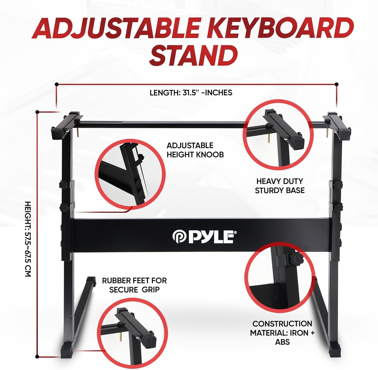 PYLE Electric Piano, Electric Keyboard Piano, Music Keyboard, 61 Keys, Bluetooth, LCD Display, Portable Design, Karaoke Function, Includes Stand, Stool, Book Rack, Headset, Perfect for Beginners