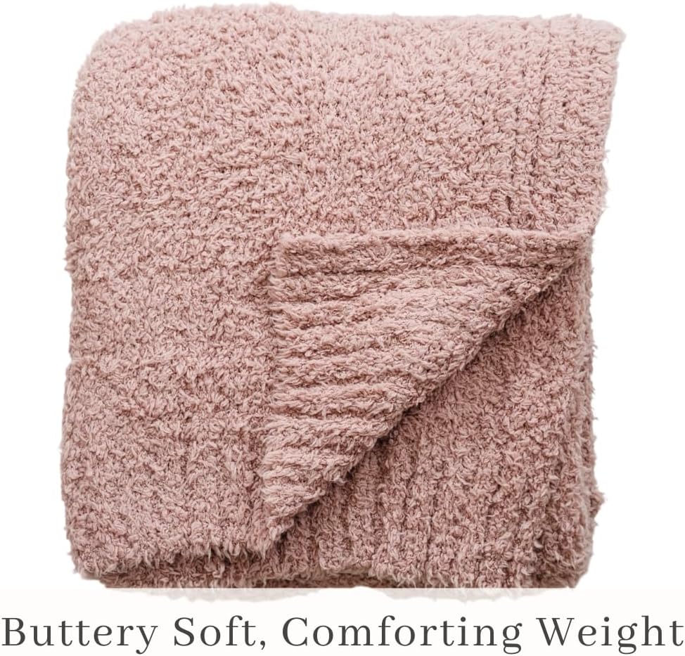 SARANONI Bamboni Luxury Baby Blanket | Plush Blanket for Infant Boys & Girls | Receiving Blanket 30” x 40” | Soft Pink