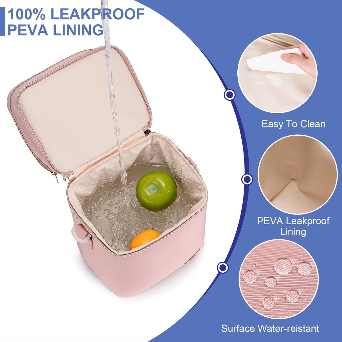 Breastmilk Cooler Bag with Ice Pack Fits 6 Baby Bottles Up to 9 Ounce