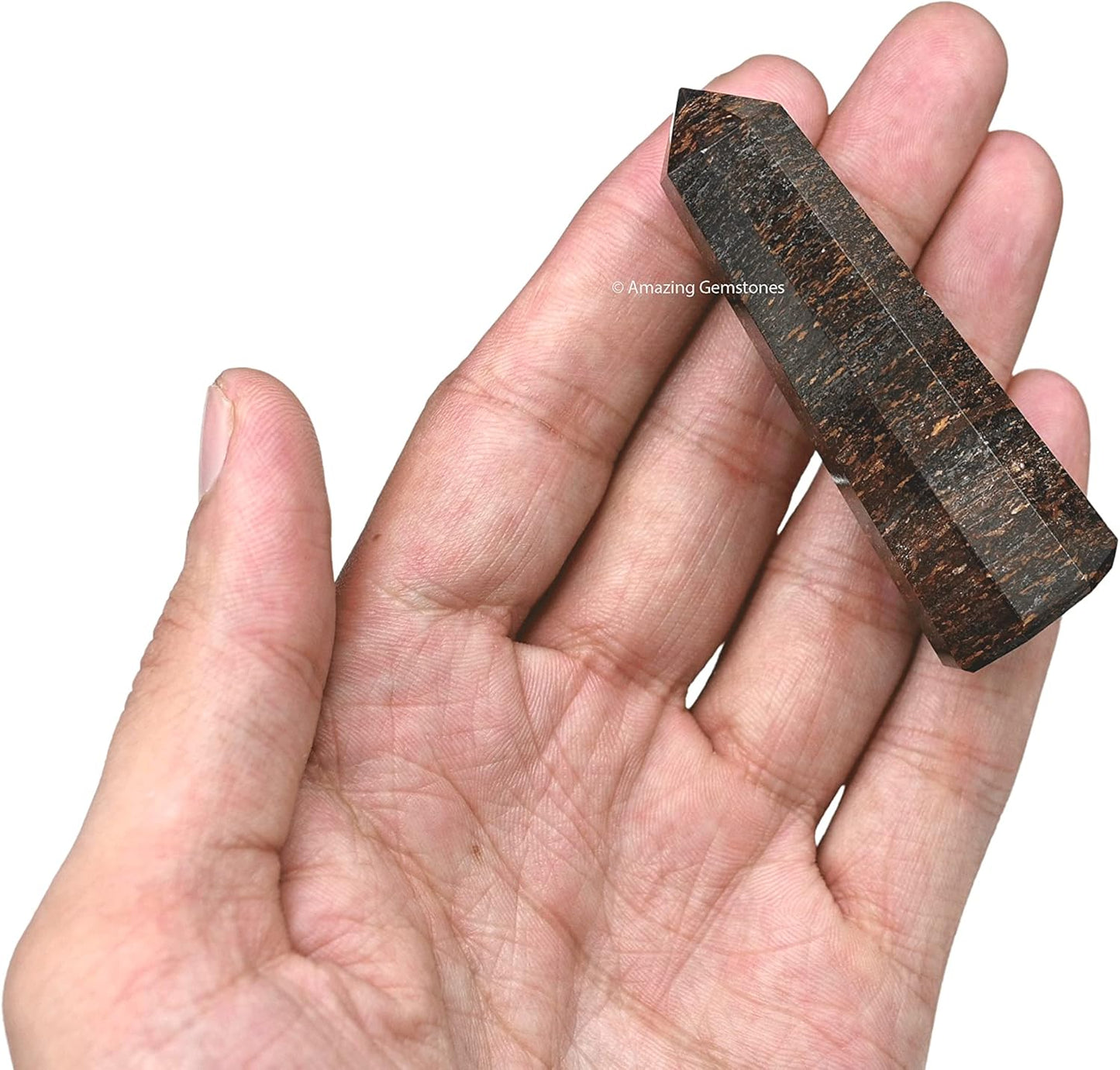 Amazing Gemstone Bronzite Crystal Towers ~ Natural Healing Crystal Point Obelisk for Reiki Healing and Crystal Grid (2" to 3" INCH)