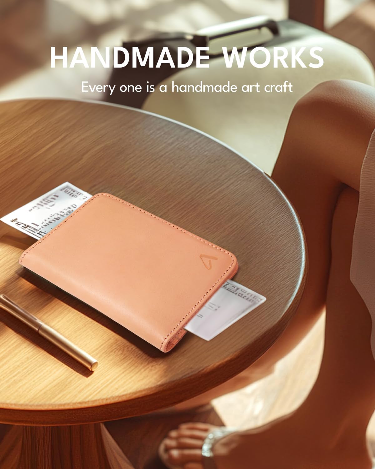 ALLIVE Passport Holder for Travel Women Men,Genuine Leather Passport Cover Wallet,Travel Must Haves Airport Essentials Travel Gifts Beige