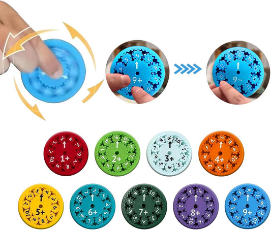 2024 New Math Fidget Spinners, Math Fact Fidget Spinners for Fidgeting Funny Learning Math Spinner(Addition Subtraction)