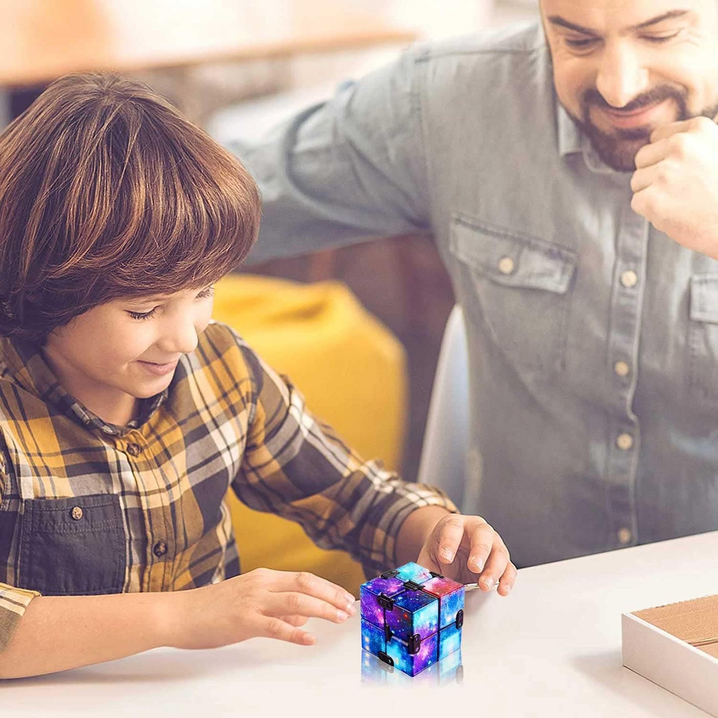 4 Pack Infinity Cube Fidget Toy, Fidgeting Game for Adults, Cool Mini Gadget Best for Stress and Anxiety Relief and Kill Time for ADD/ADHD/OCD A