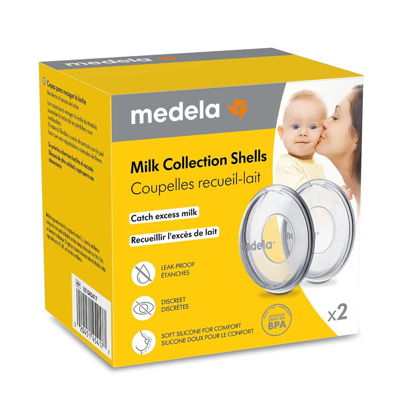 Medela Breast Milk Collection Shells, Collection Cups for Nursing and Breastfeeding Designed to Catch Excess Breastmilk, 2-Ct