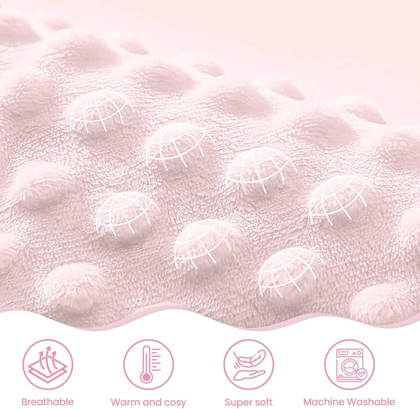 SANDJEST Unicorn Kid Blankets for Girls 30 x 40 - Throw Minky Blanket with Double Layer Dotted Backing - Gifts for Birthday