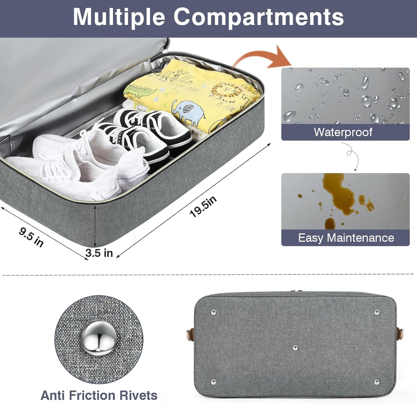 ITIEZY Diaper Bag Tote for Baby - Large Mommy Bag with Portable Changing Pad Pacifier Case, Hospital Bags Travel Baby Bag