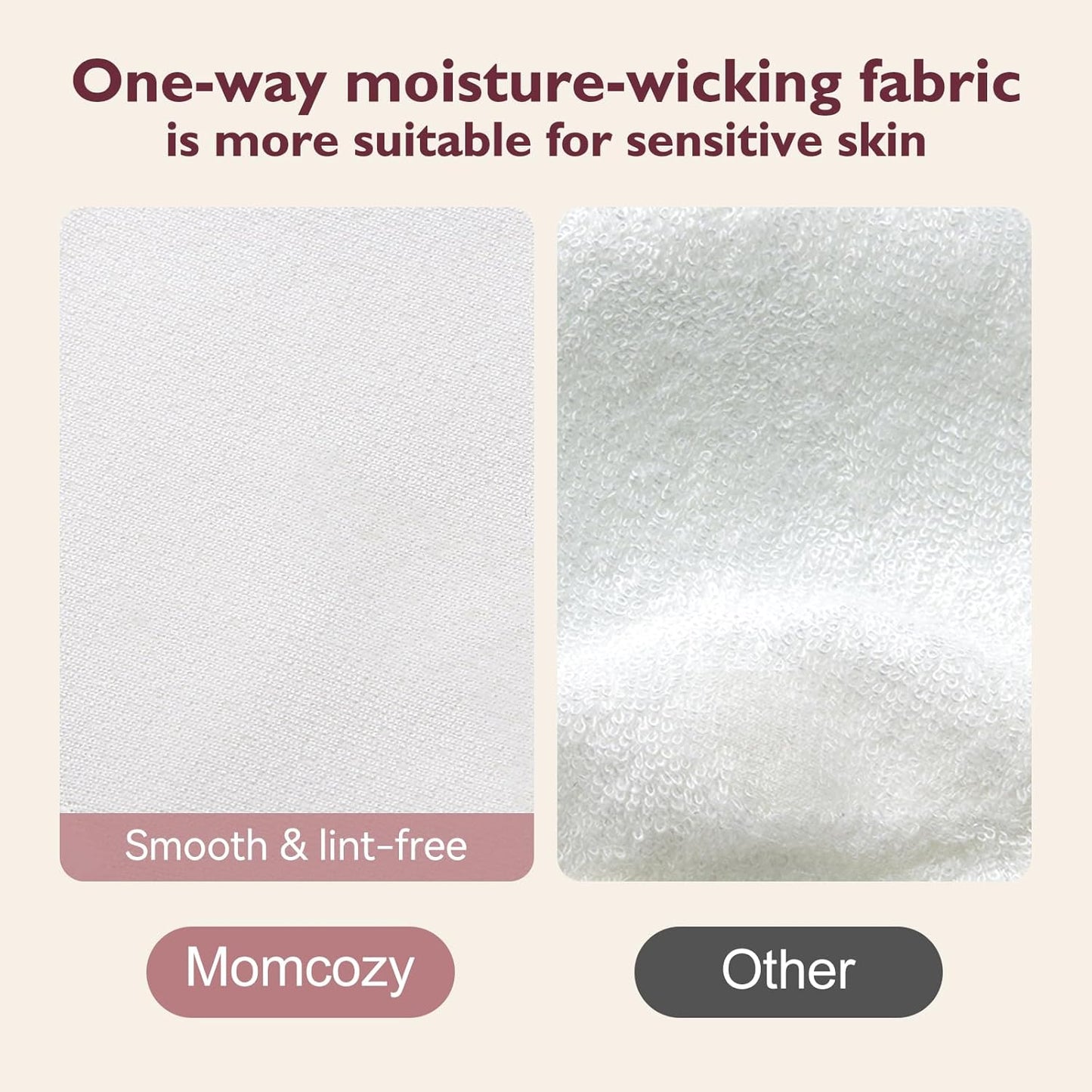 Momcozy Reusable Nursing Pads, Innovative Use of One Way Moisture-Wicking Fabric & 4 - Layer Washable Breast Pads, Super Absorbent and Large Capacity, 6 Pack + Wet and Dry Separation Bag + Wash Bag