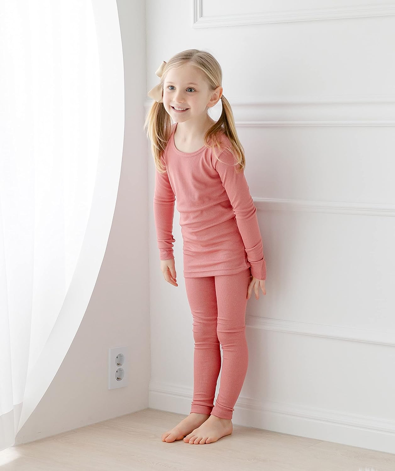 AVAUMA Baby Boys Girls Pajama Set Kids Toddler Snug fit Ribbed Sleepwear pjs for Daily Life Style