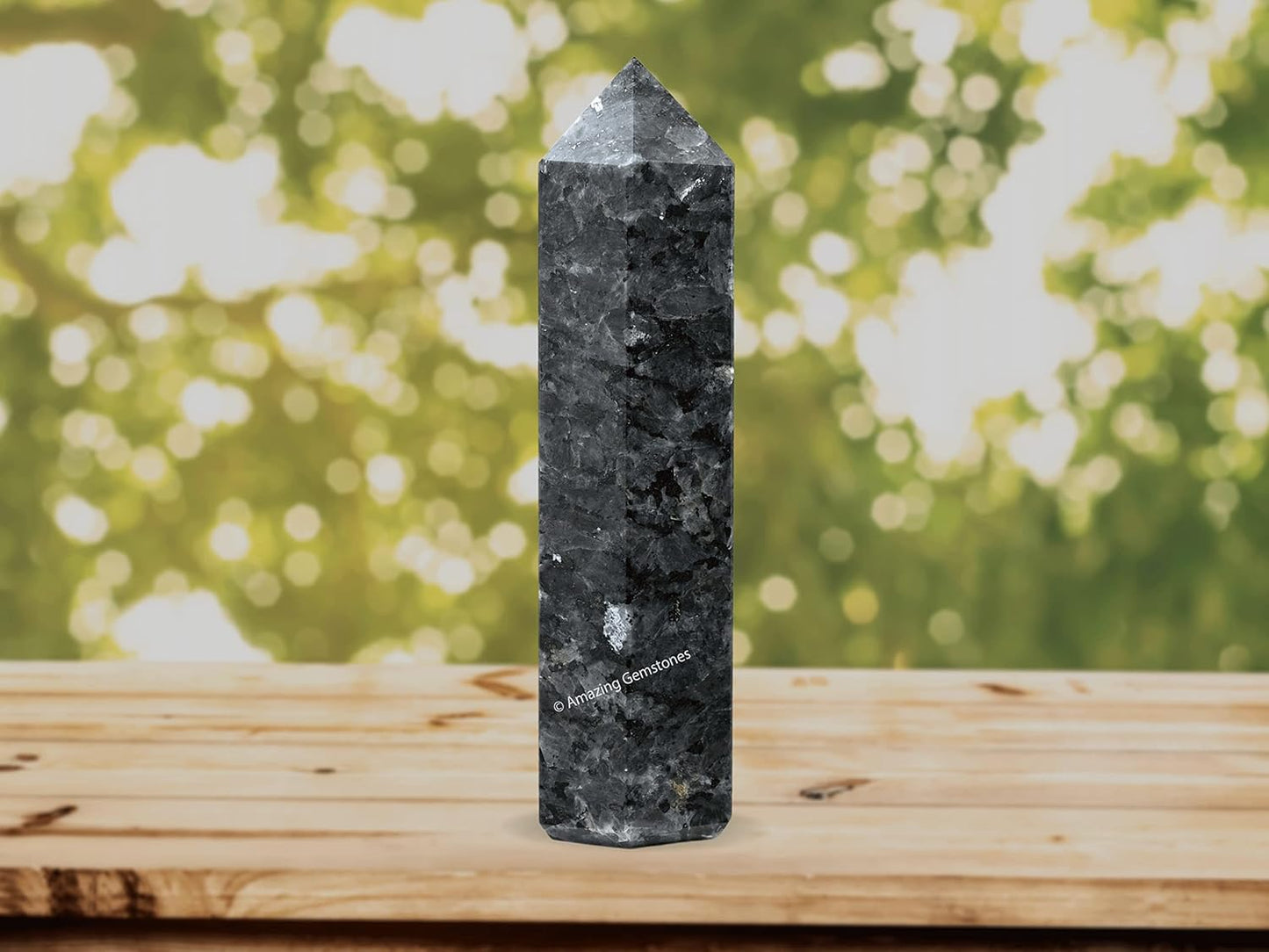 Amazing Gemstone Large Larvikite Crystal Towers ~ Natural Healing Crystal Point Obelisk for Reiki Healing and Crystal Grid (5.5 to 6 INCH)
