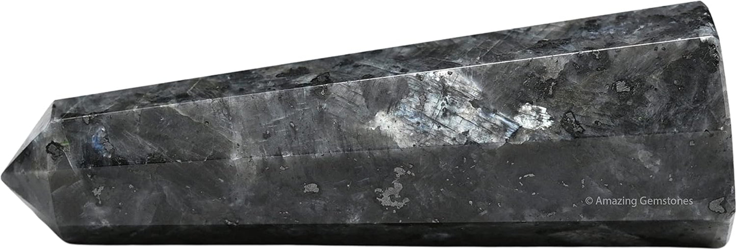 Amazing Gemstone Larvikite Crystal Towers ~ Natural Healing Crystal Point Obelisk for Reiki Healing and Crystal Grid (2 to 3 INCH)