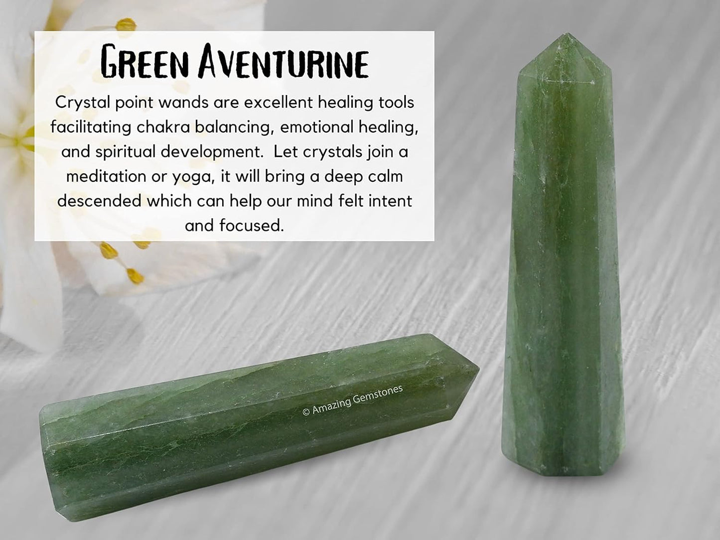 Amazing Gemstone Green Aventurine Crystal Towers - Natural Healing Crystal Point Obelisk for Reiki Healing and Crystal Grid (3 Inch)