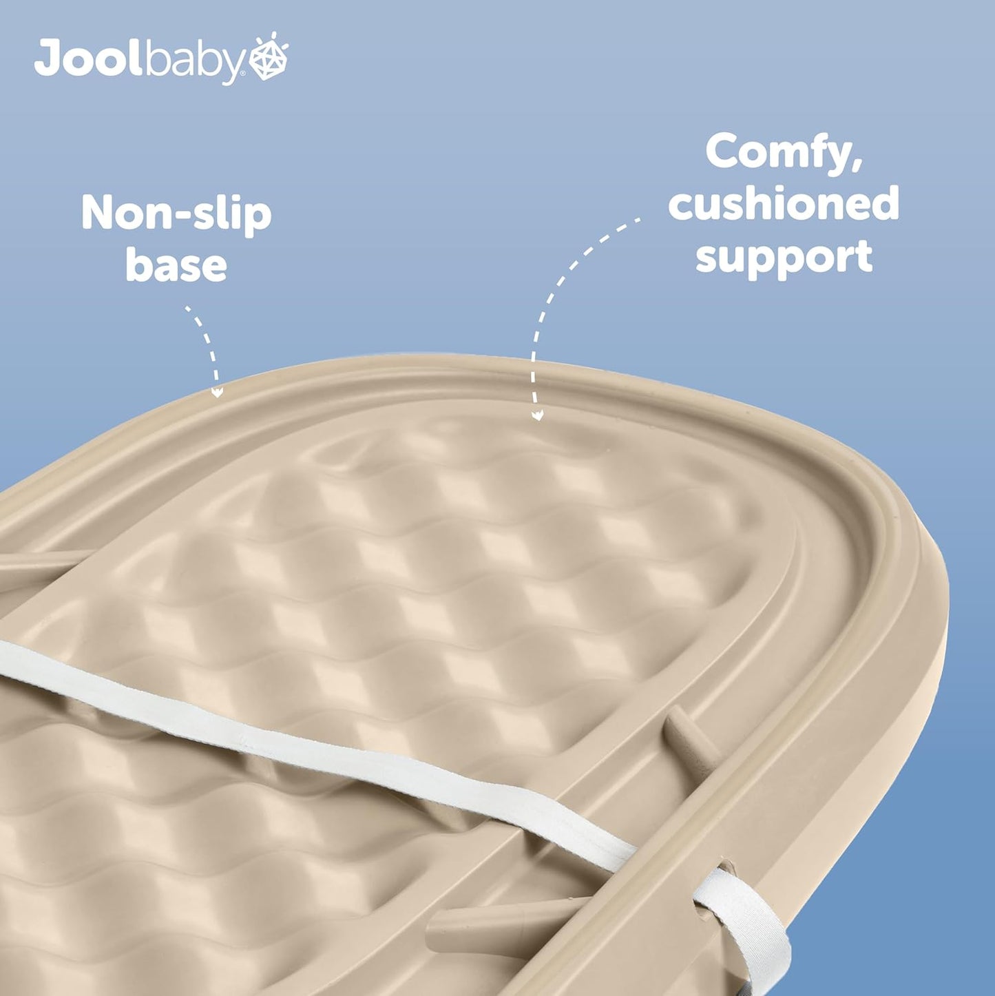 Jool Baby Waterproof Baby Changing Pad - Easy to Clean, Lightweight & Portable - Large Foam Cushion for Comfort (Oatmeal)