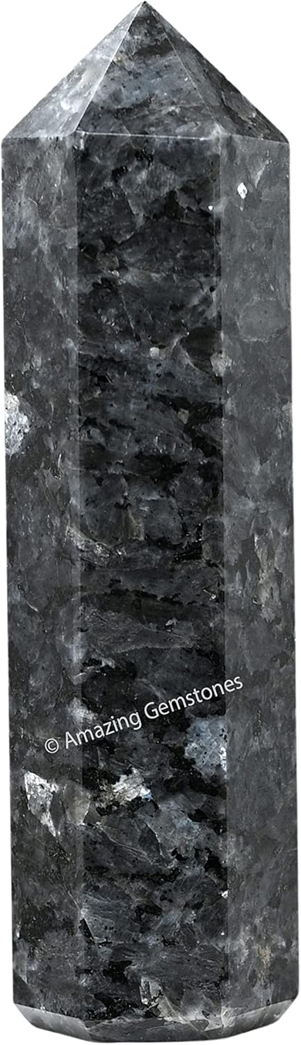 Amazing Gemstone Large Larvikite Crystal Towers ~ Natural Healing Crystal Point Obelisk for Reiki Healing and Crystal Grid (5.5 to 6 INCH)