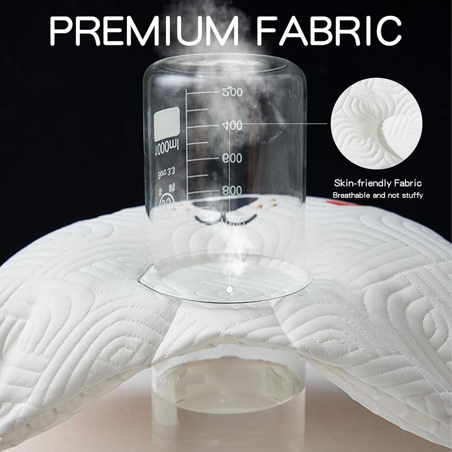 Reidio Adjustable Toddler Pillow Soft and Breathable Ergonomic Design Small Pillow Washable (White)