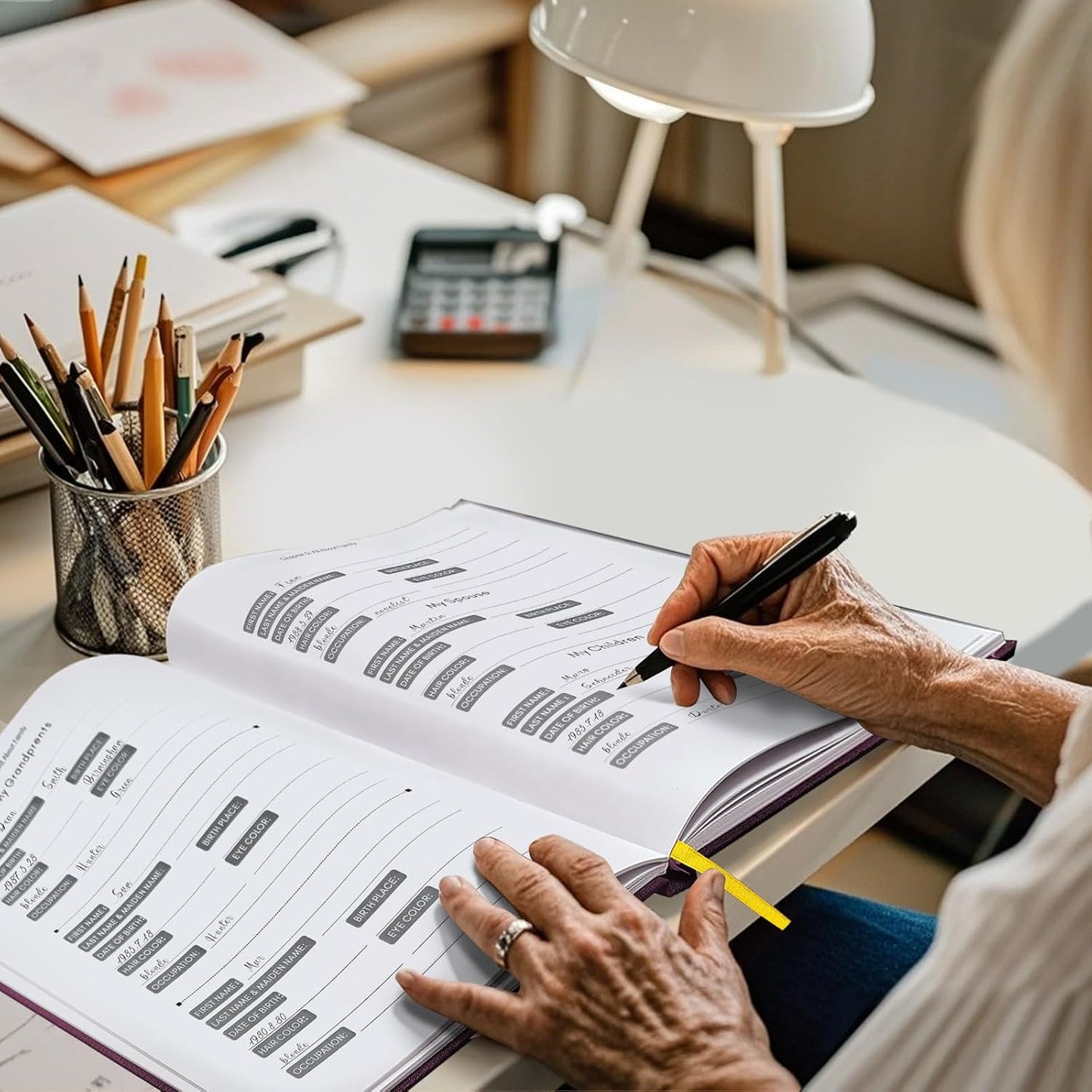 Artmag Grandma's Life Story Journal Family Keepsake Book Linen Hardcover for Grandma to Share Her Memories, with 250+ Prompt Questions Gift for Birthday Mother's Day Christmas (Dark Green)