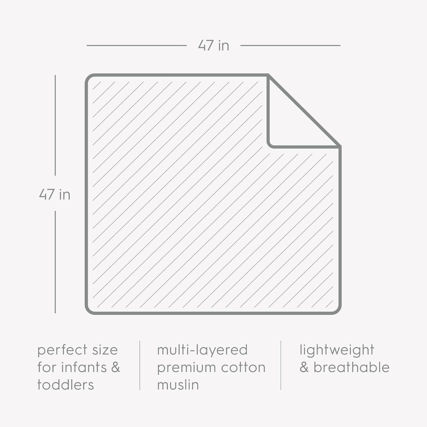 Little Unicorn Original Premium Cotton Quilt | Multi-Layered & Extra-Soft Muslin Fabric |for Babies & Toddlers (Woof)