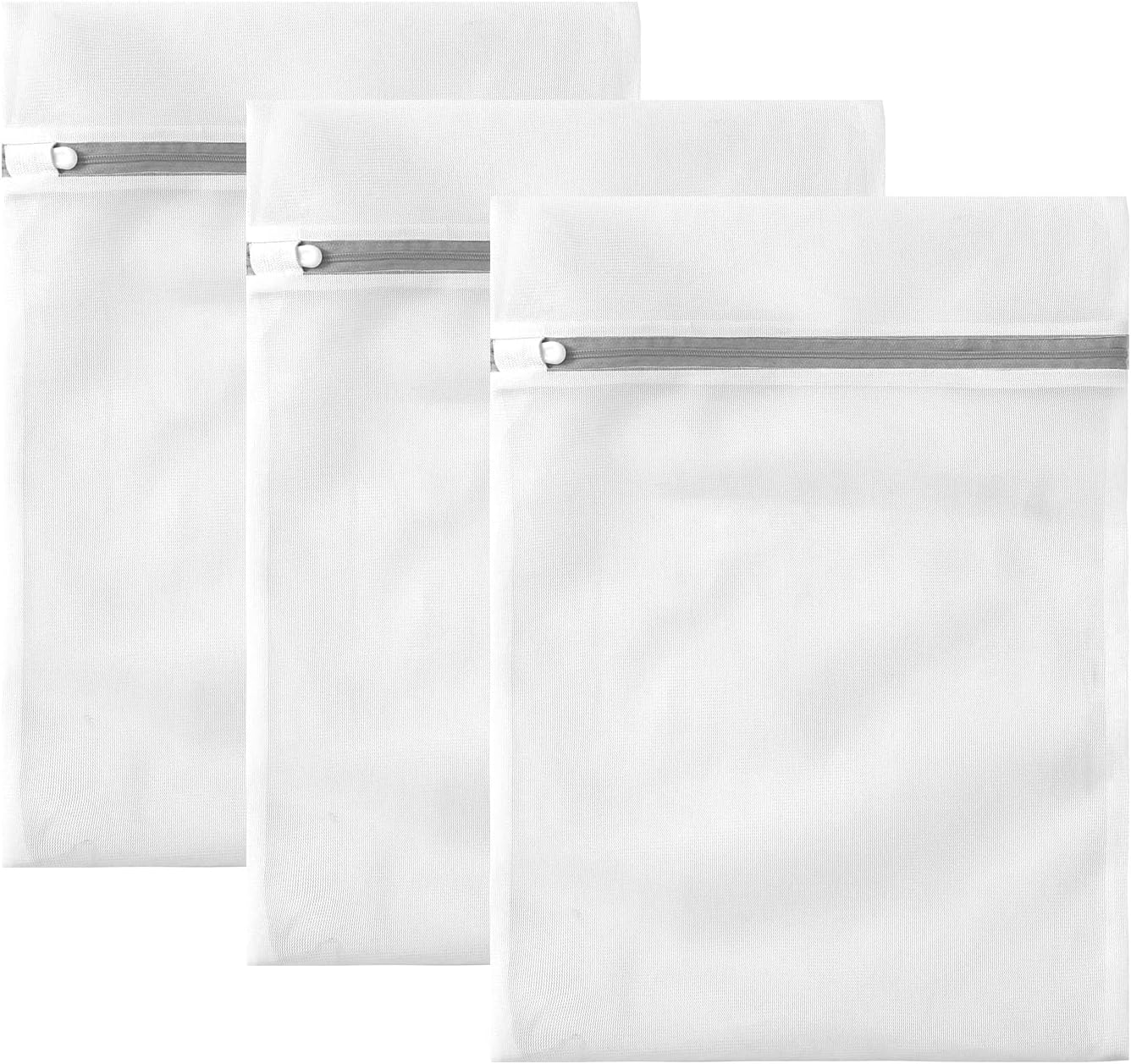 3 Pack Small Mesh Laundry Bags by MDSXO- Small Durable Lingerie Delicates Bag for Washing Machine for Socks, Bra, Mask,Baby Clothes 10 * 12 inch [3 Pack]