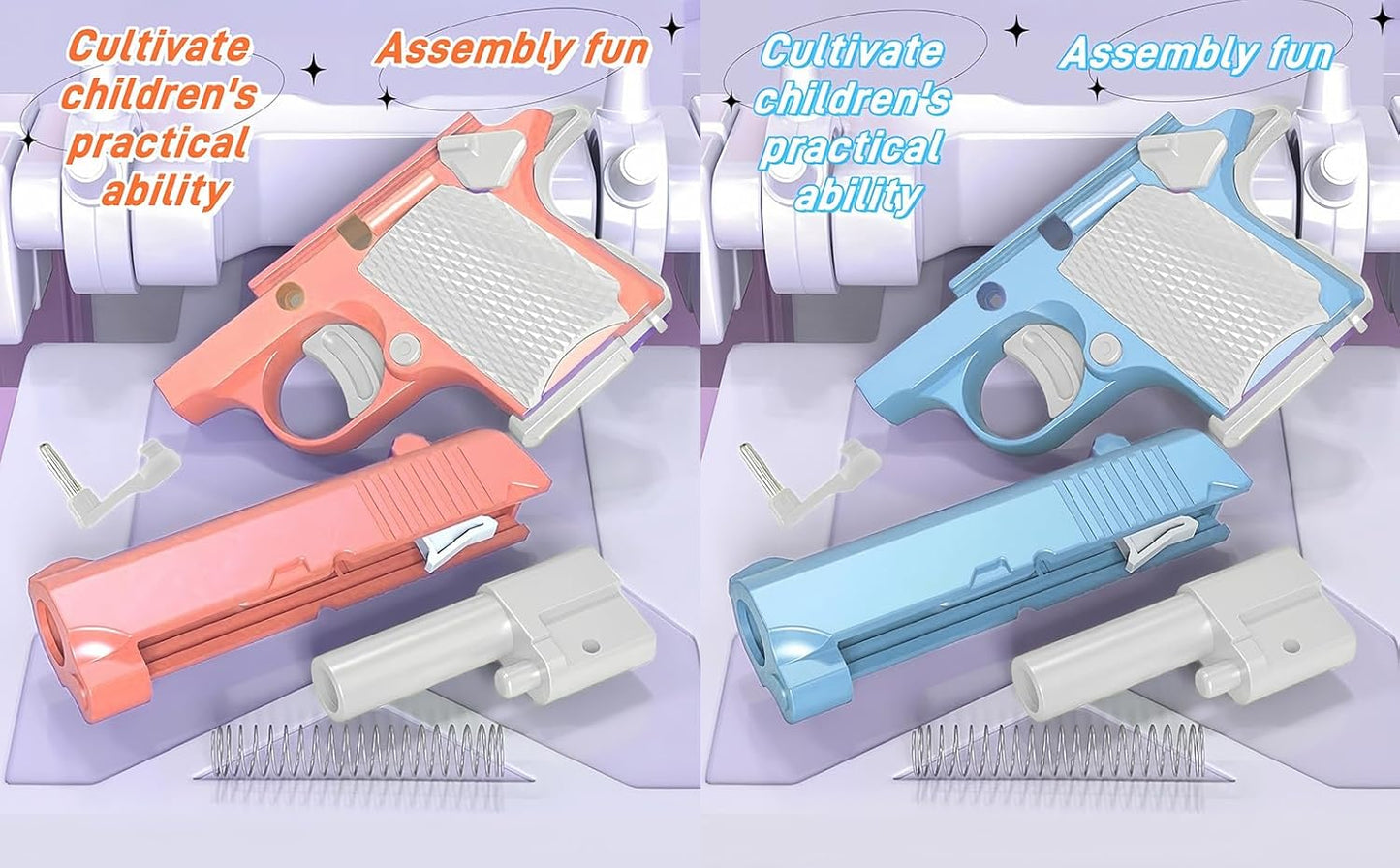 2024 New 1911 Model Radish Fun and Safe Toys,Fidget Toys Suitable for Relieving ADHD and Anxiety,Stress Relief Funny Toys for Adults,The Fun Gift for Adults and Kids (Pink&Blue / 2 PCS Pack)