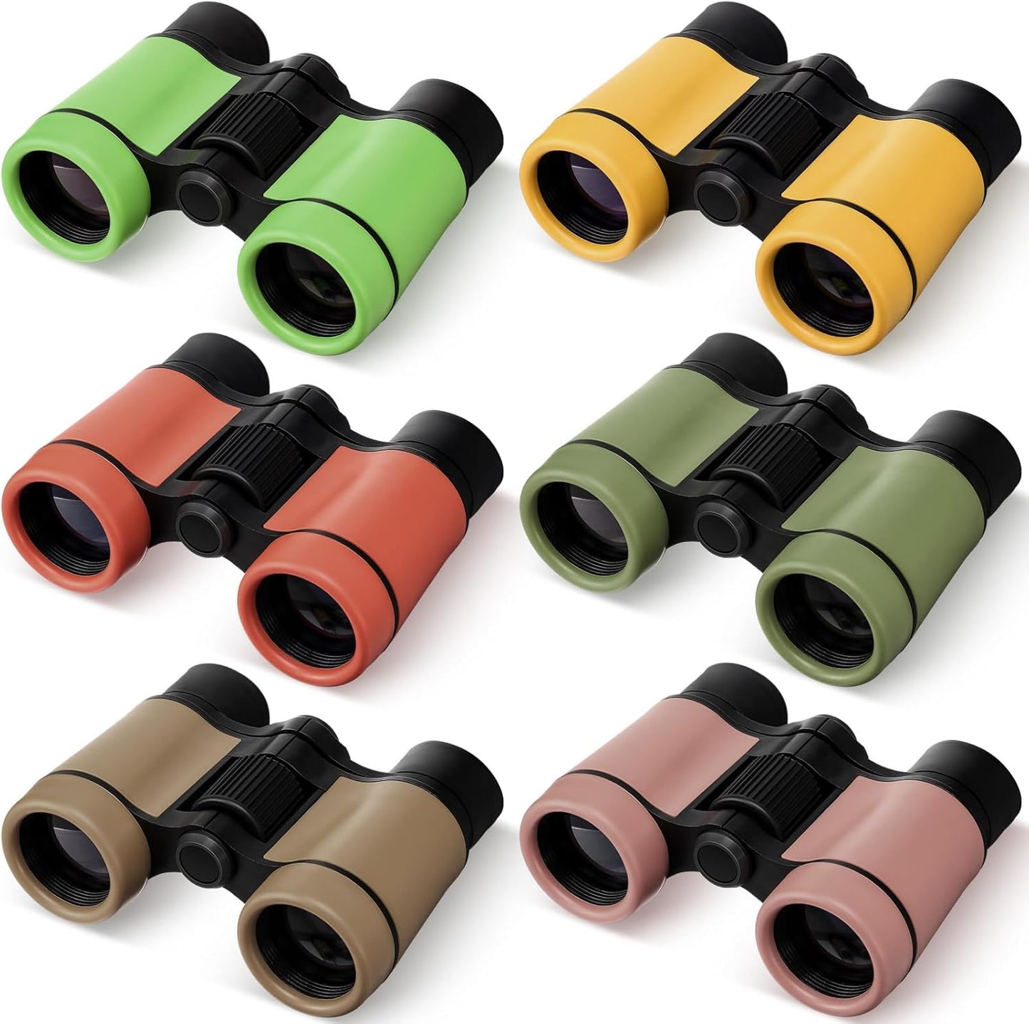 6 Pack Kid Binoculars Shockproof Mini Compact Binoculars Toys for Girls Boys Small Folding Telescope for Bird Watching Educational Learning Camping Birthday Gifts