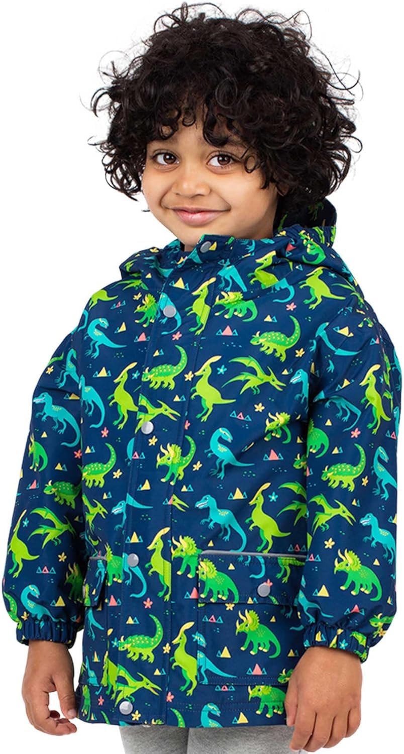 JAN & JUL Waterproof Fleece Lined Rain Jacket, Raincoat for Kids