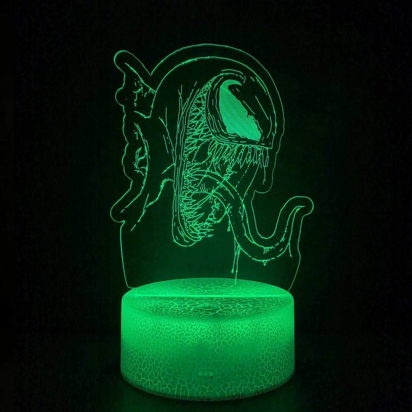 3D Night Light, Alien Monster Illusion Table Lamp with 16 Colors Remote Control Touch Lamp LED USB Night Light Desk Lamps Room Decorations Home Decor Holiday Birthday Light