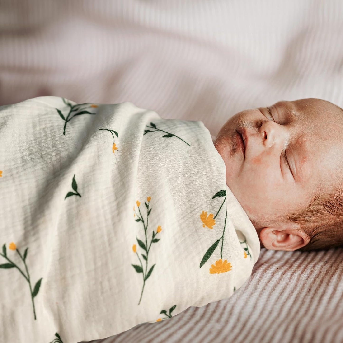 GLLQUEN BABY 2-Pack Muslin Swaddle Blankets for Unisex, Baby Swaddle Blanket for Boys and Girls, Soft Breathable Receiving Blankets Neutral, Newborn Essentials, Registry & Gift, 40 x 38 inches