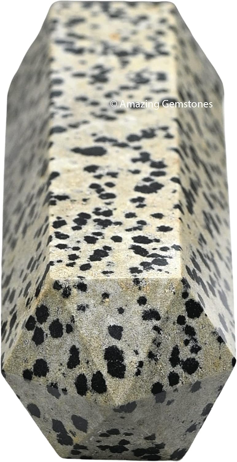 Amazing Gemstone Large Dalmatian Jasper Crystal Towers ~ Natural Healing Crystal Point Obelisk for Reiki Healing and Crystal Grid (5.5 to 6 INCH)