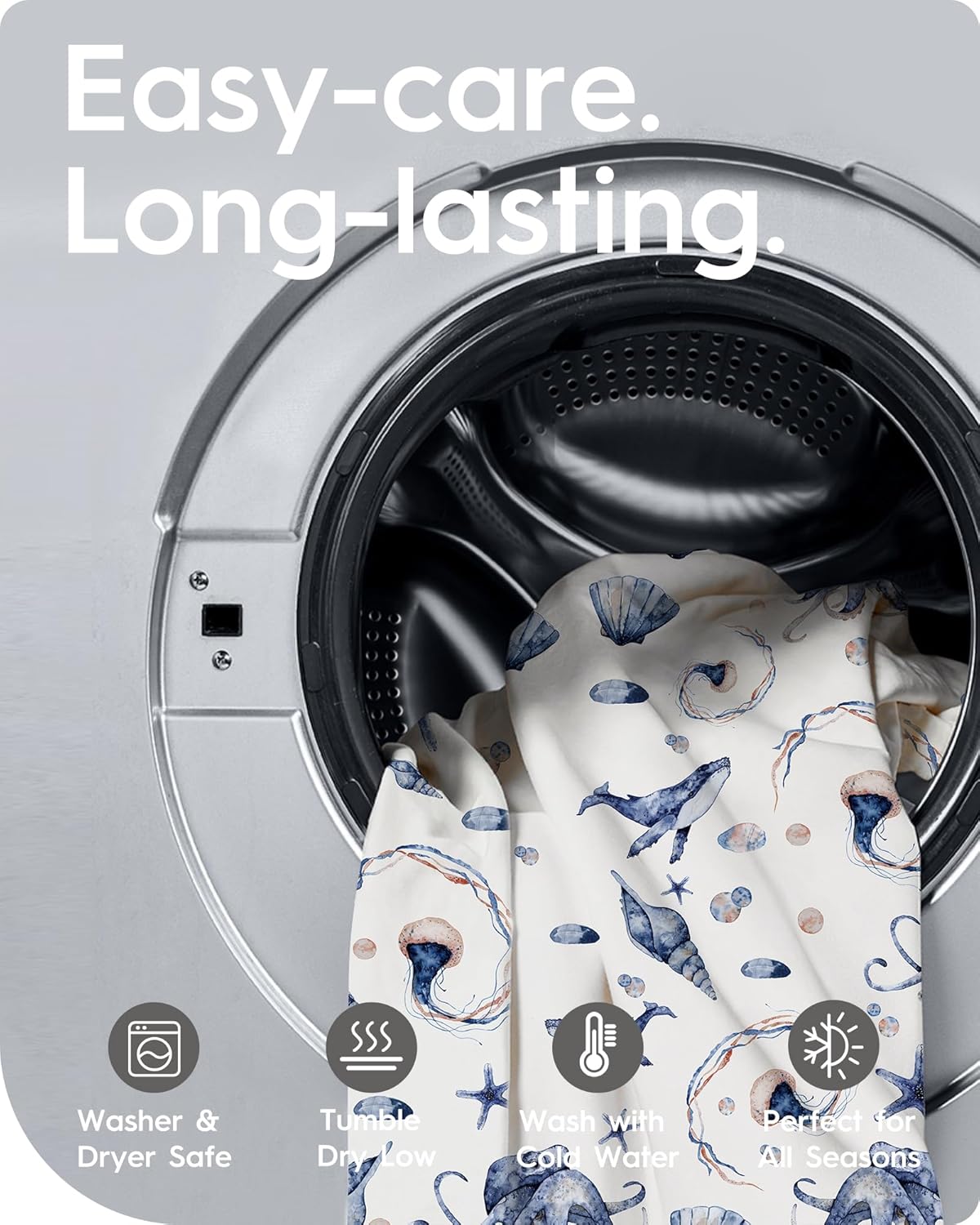 Graco Pack and Play Fitted Sheets - 2 Pack Mini Crib Sheets, Hypoallergenic and Soothing, Premium Jersey Fabric, Safari Sea Animals Pattern