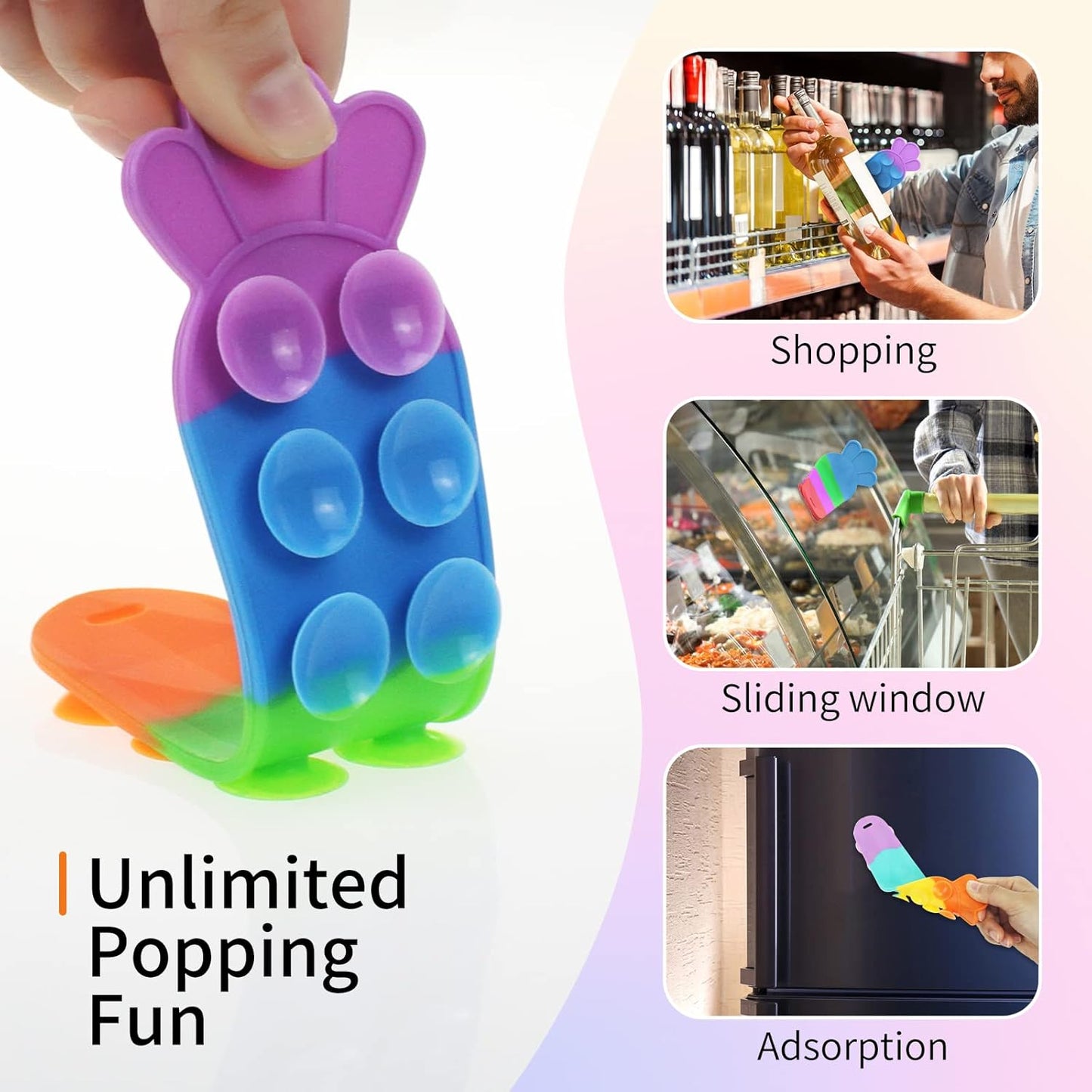 8pcs Squidopop New Fidget Toy 2022 Most Popular Fidgets Alleviate Worries and Irritability Easter Basket Stuffers Classroom Prizes Goodie Bag Stuffers