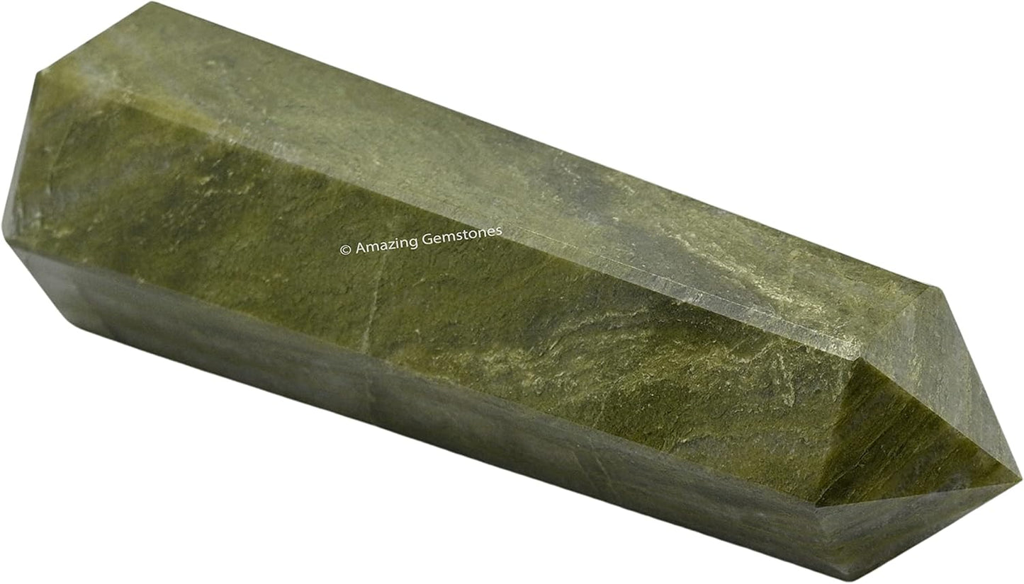 Amazing Gemstone Large Vesuvianite Crystal Towers ~ Natural Healing Crystal Point Obelisk for Reiki Healing and Crystal Grid (5.5 to 6 INCH)