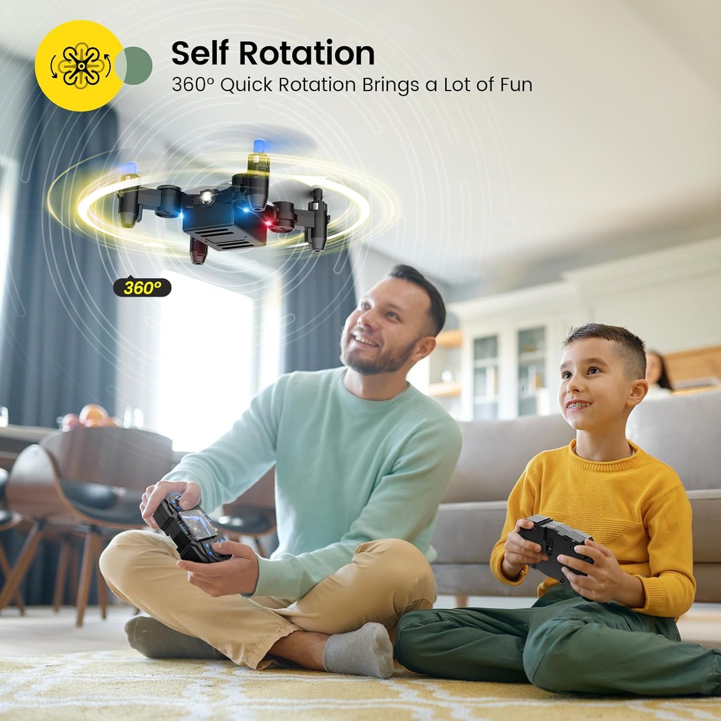 Holy Stone HS190 Foldable Mini Drone for Kids Beginners, RC Nano Quadcopter with Altitude Hold, 3D Flips, High Speeds Rotation, Headless Mode, Throw to Go, One Key Return, Great Gift Toys for Boys and Girls, Blue