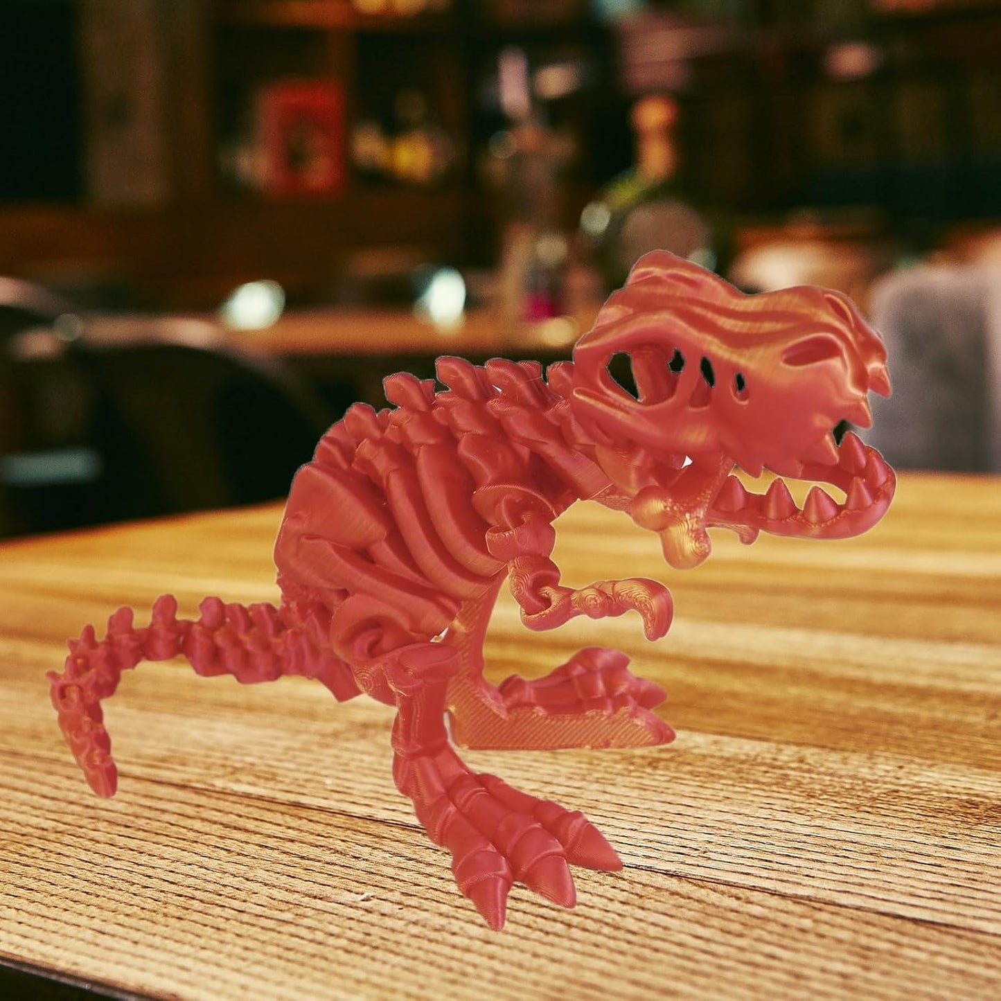 3D Printed Dinosaur Bones Tyrannosaurus Rex Skeleton with Movable Joints, 3D Model Skull T-Rex, Flexible Articulated Dinosaur Fidget Toys Adults for Autism/ADHD