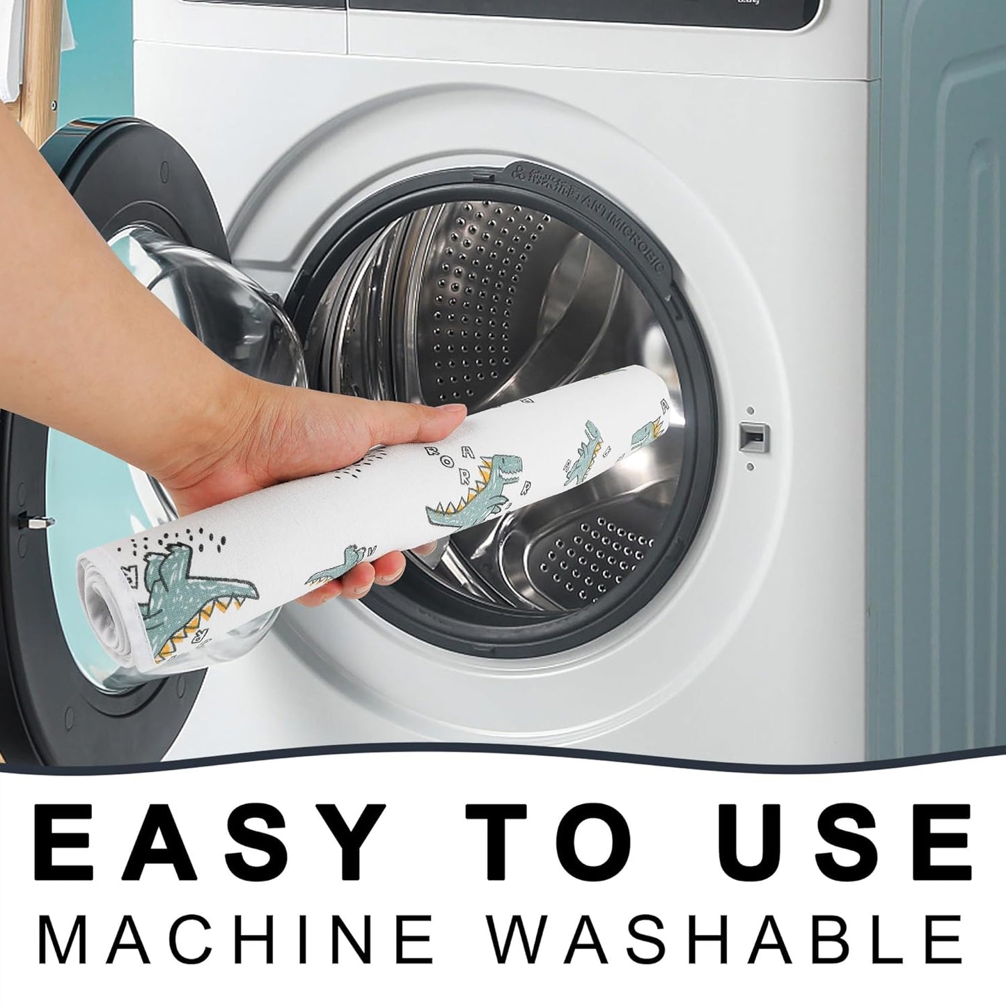 Baby Diaper Changing Pad, 19.7"x25.6" Waterproof Changing Pad Liners with 100% Muslin Cotton Front Top and Leather Back, Soft and Absorbent Portable Changing Mat for Travel, Changing Station