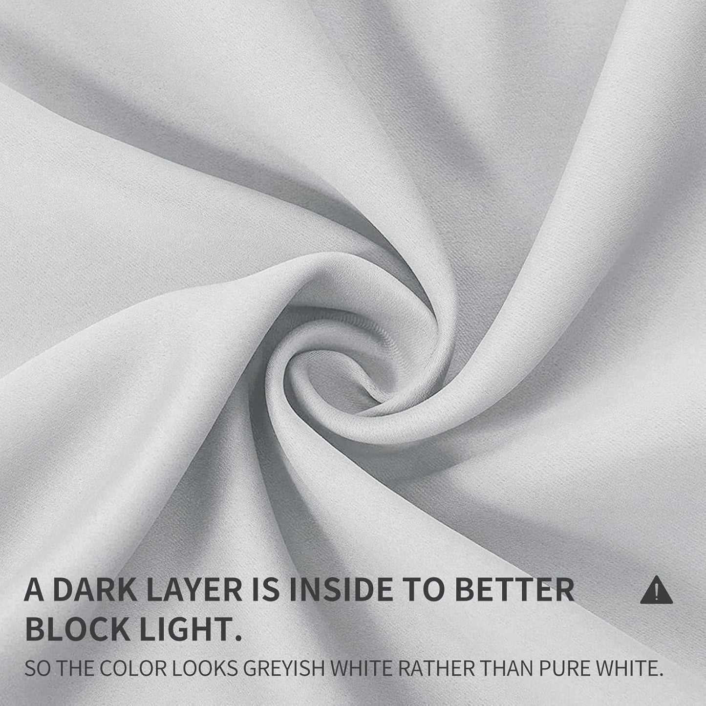 Joydeco White Curtains 108 Inches Long 2 Panels Set, Thermal Insulated Long Curtains& Drapes 2 Burg, Room Darkening Grommet Drapes for Living Room Bedroom Window (W52 x L108 Inch, Greyish White)