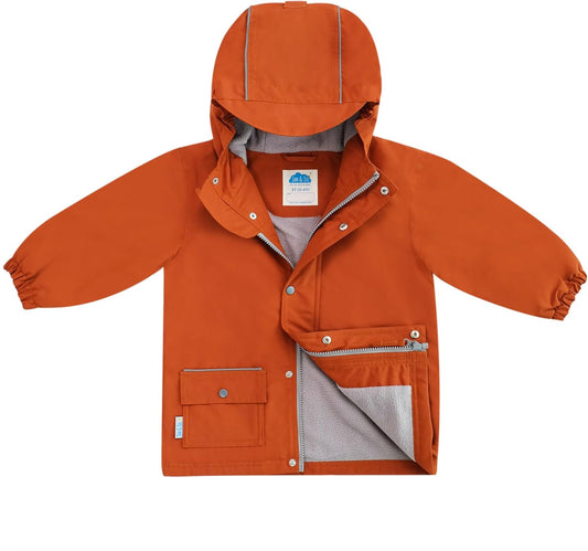JAN & JUL Waterproof Fleece Lined Rain Jacket, Raincoat for Kids