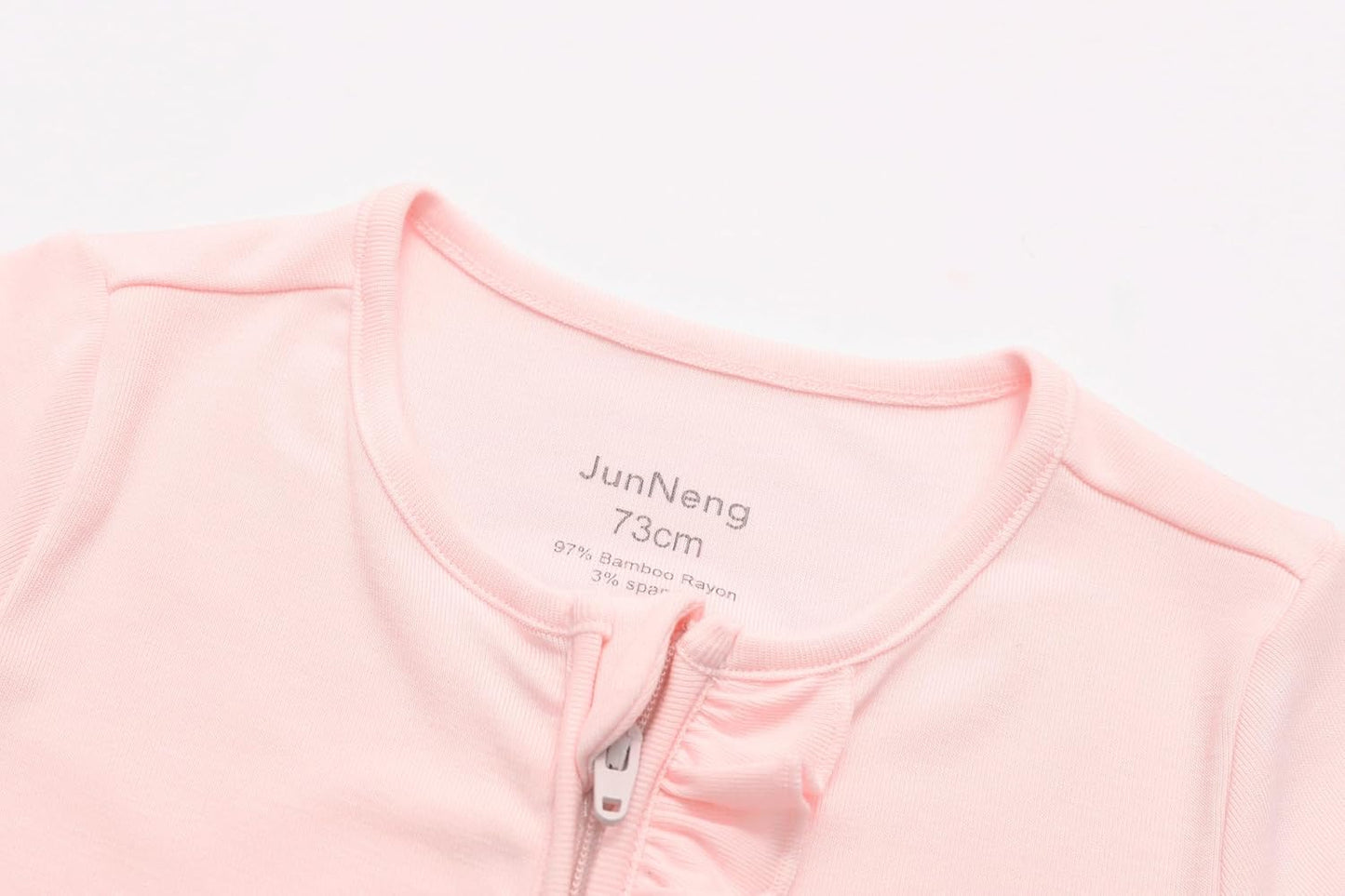 JunNeng Baby 2 Pack Rayon of Bamboo Romper Sleeper 2 Way Zipper Short Sleeve Jumpsuit Zipper Footless One-piece