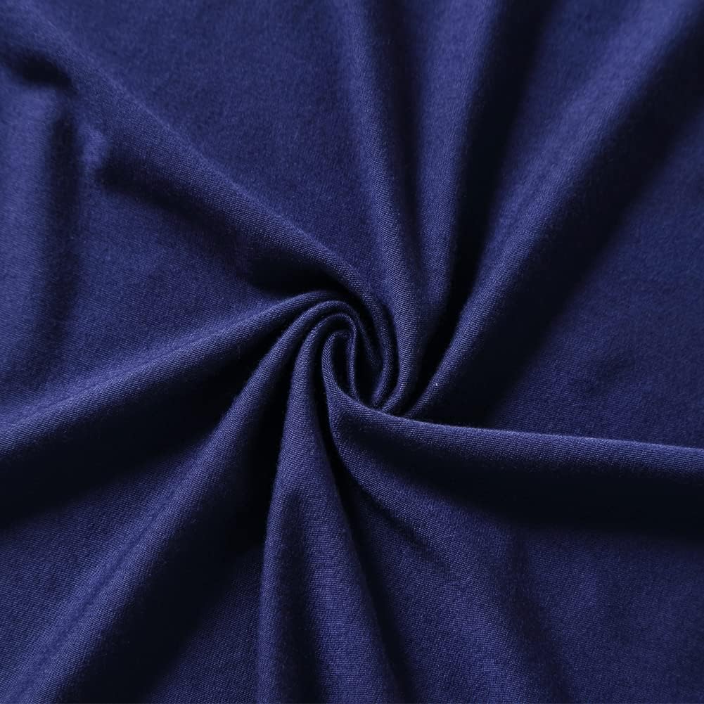 iEvolve Cotton Knitted Baby Swaddle Blanket with Hat Headband Set Newborn Swaddle Wrap Receiving Blankets for Baby Girl Boy 35" x 35"(Navyblue)