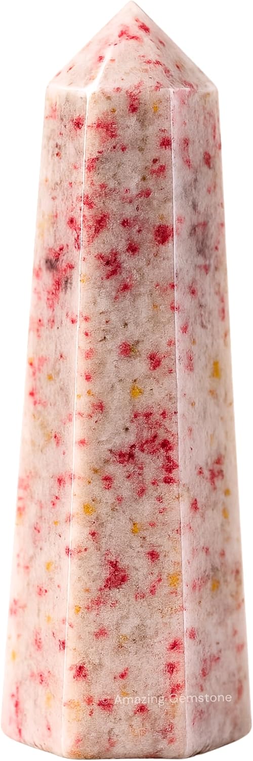 Amazing Gemstone Cinnabarite Crystal Towers - Natural Healing Crystal Point Obelisk for Reiki Healing and Crystal Grid (2 Inch to 3 Inch)