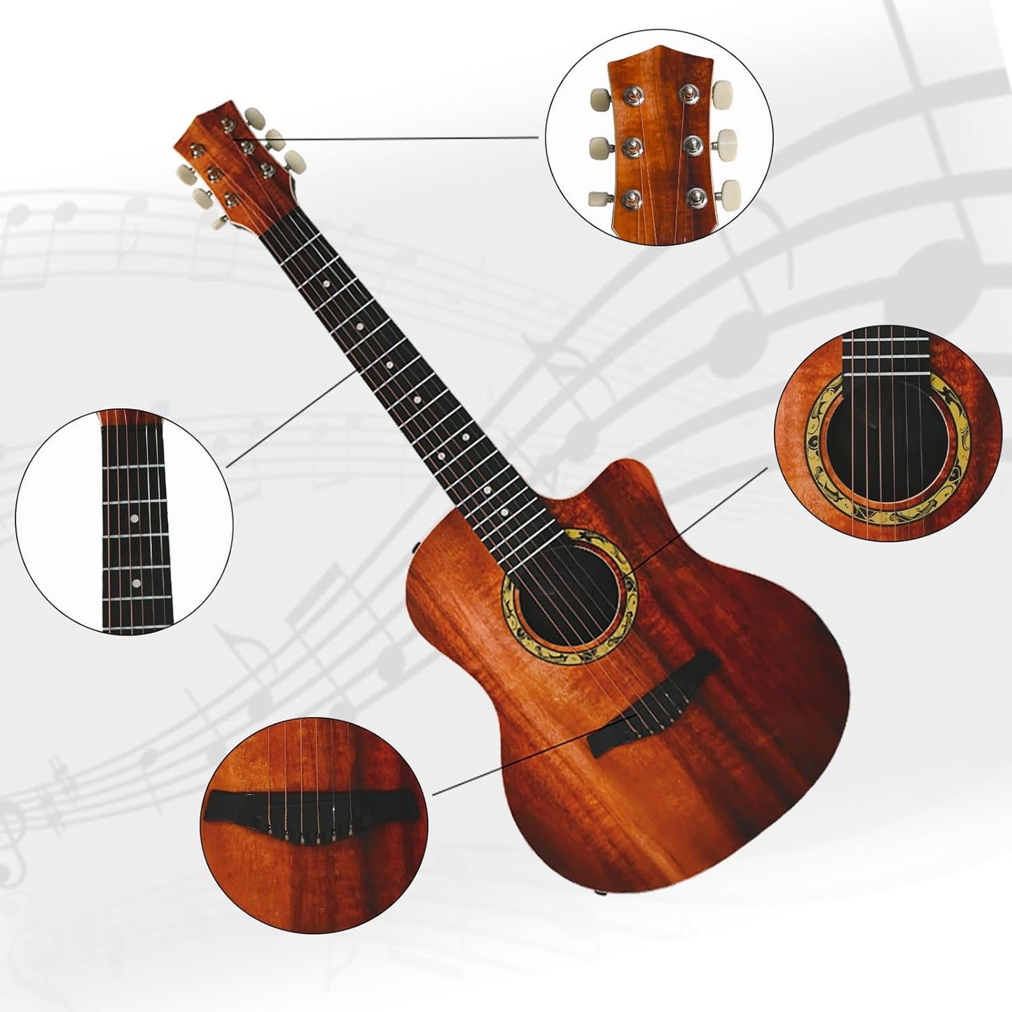 31 Inch Guitar Toy for Kids, 6Strings, Guitar Musical Instrument Toy, Birthday Present for Beginner Children Boys Girls , Beginner Practice First Musical Instrument for Children, Toddlers