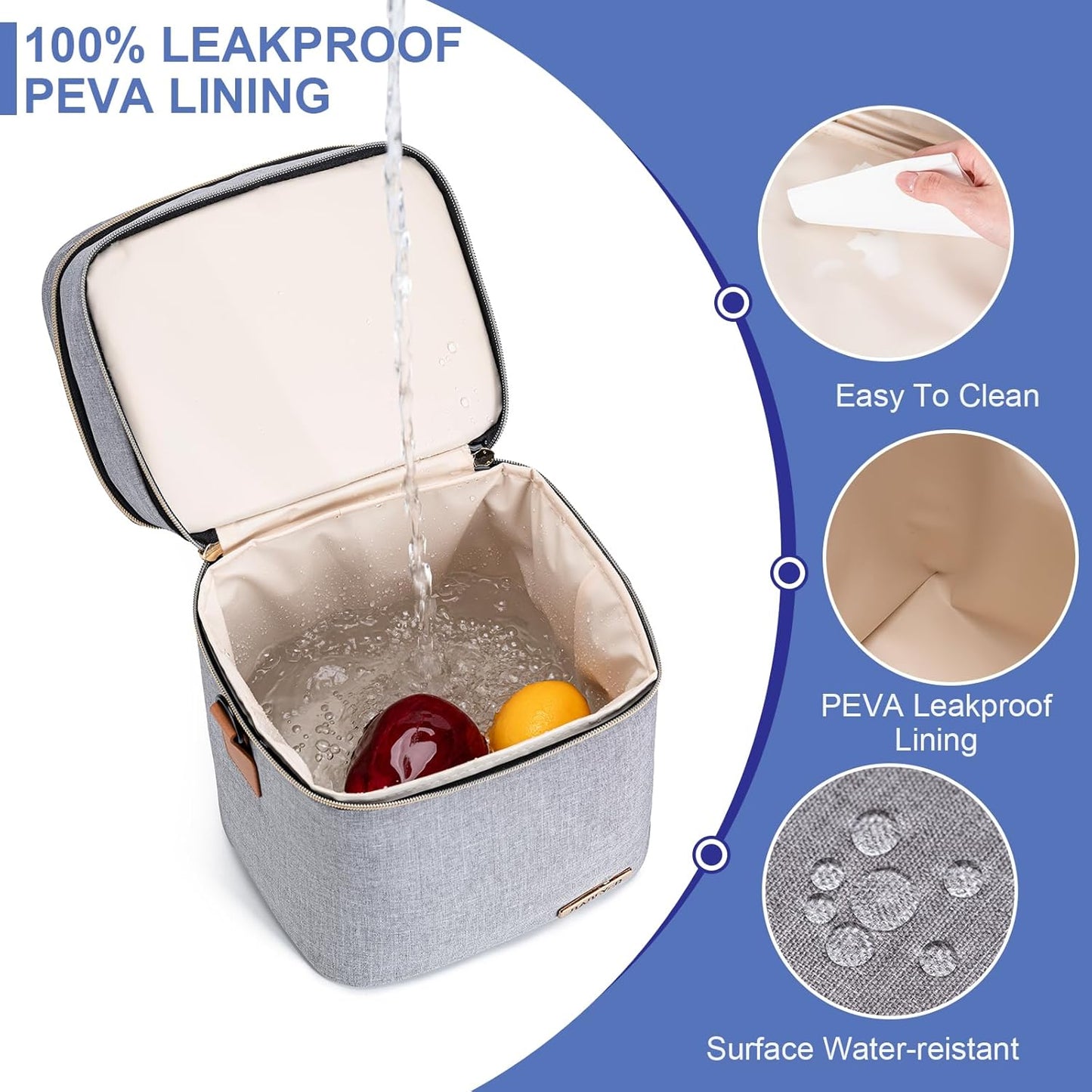 Breastmilk Cooler Bag with Ice Pack Fits 6 Baby Bottles Up to 9 Ounce