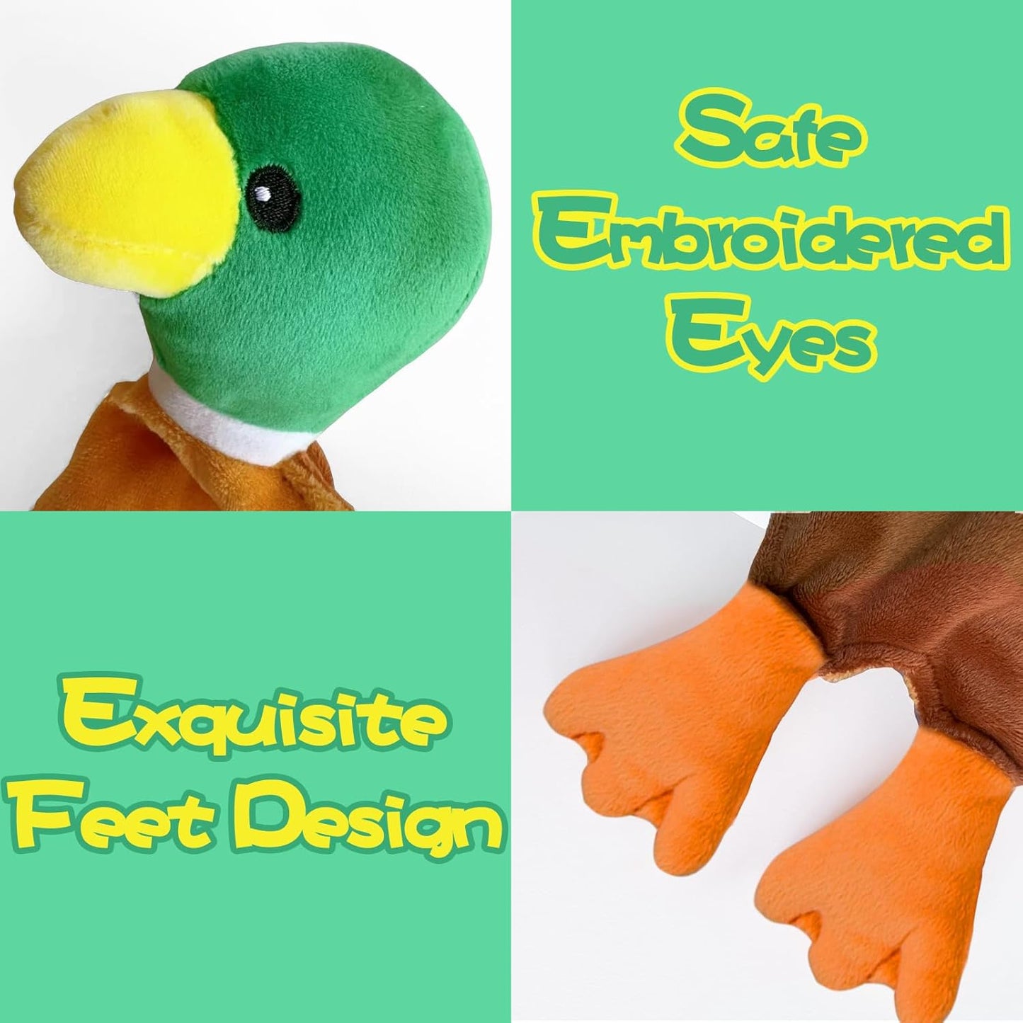 Loveys for Babies, Soft Baby Security Blanket Lovies for Babies, Stuffed Animals Blankie for Newborn Infant with Baby Snuggle Toy, Boys Gilrs Gifts Mallard Security Blanket 16 Inch