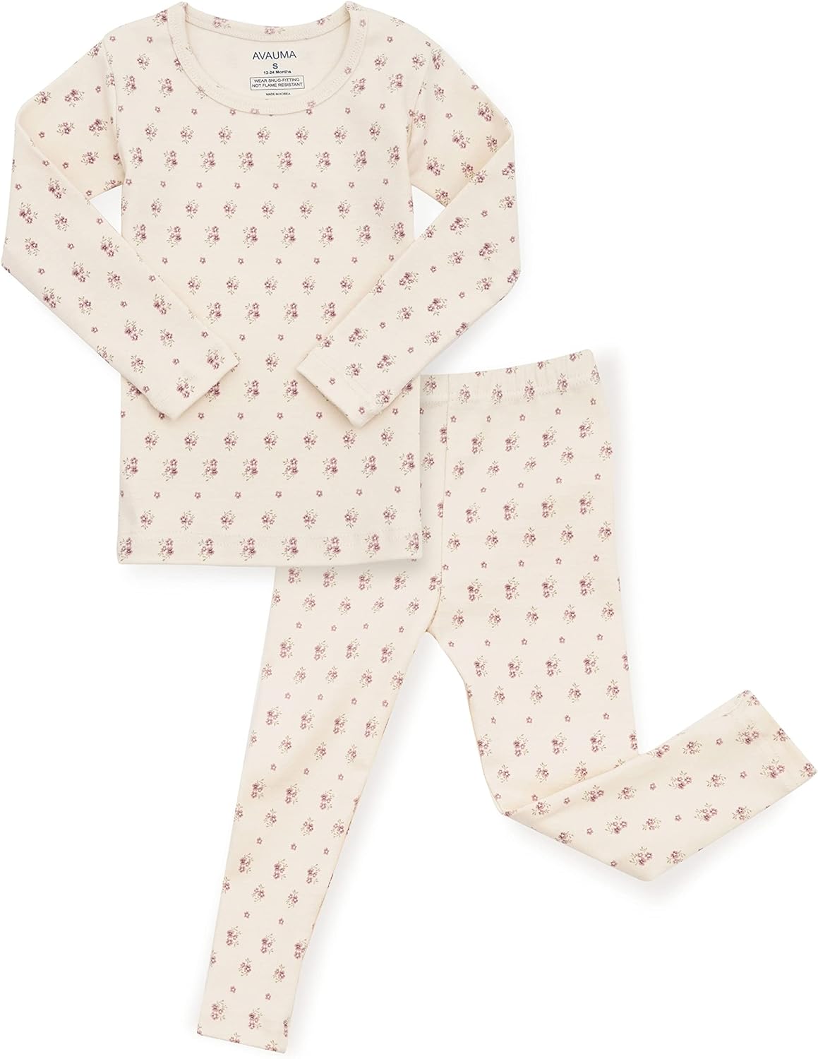 AVAUMA Baby Boys Girls Pajama Set 6M-7T Kids Cute Toddler Snug fit Pattern Design Pjs Cotton Sleepwear