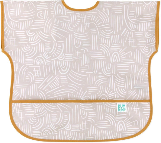 Bumkins Bibs - Toddler Bibs, Waterproof, Large for 1-3 Years, Short Sleeve