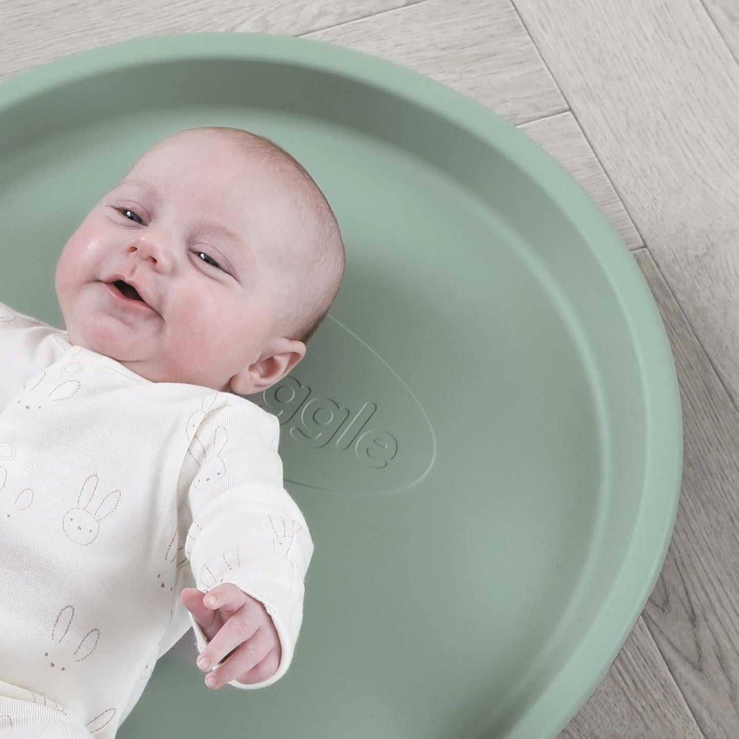 Squishy Changing Mat - Baby Changing Diaper Pad, Wipeable Easy-to-Clean Nappy Station, Warm-to-Touch Surface, Non-Slip Base, No Covers Needed - Eucalyptus