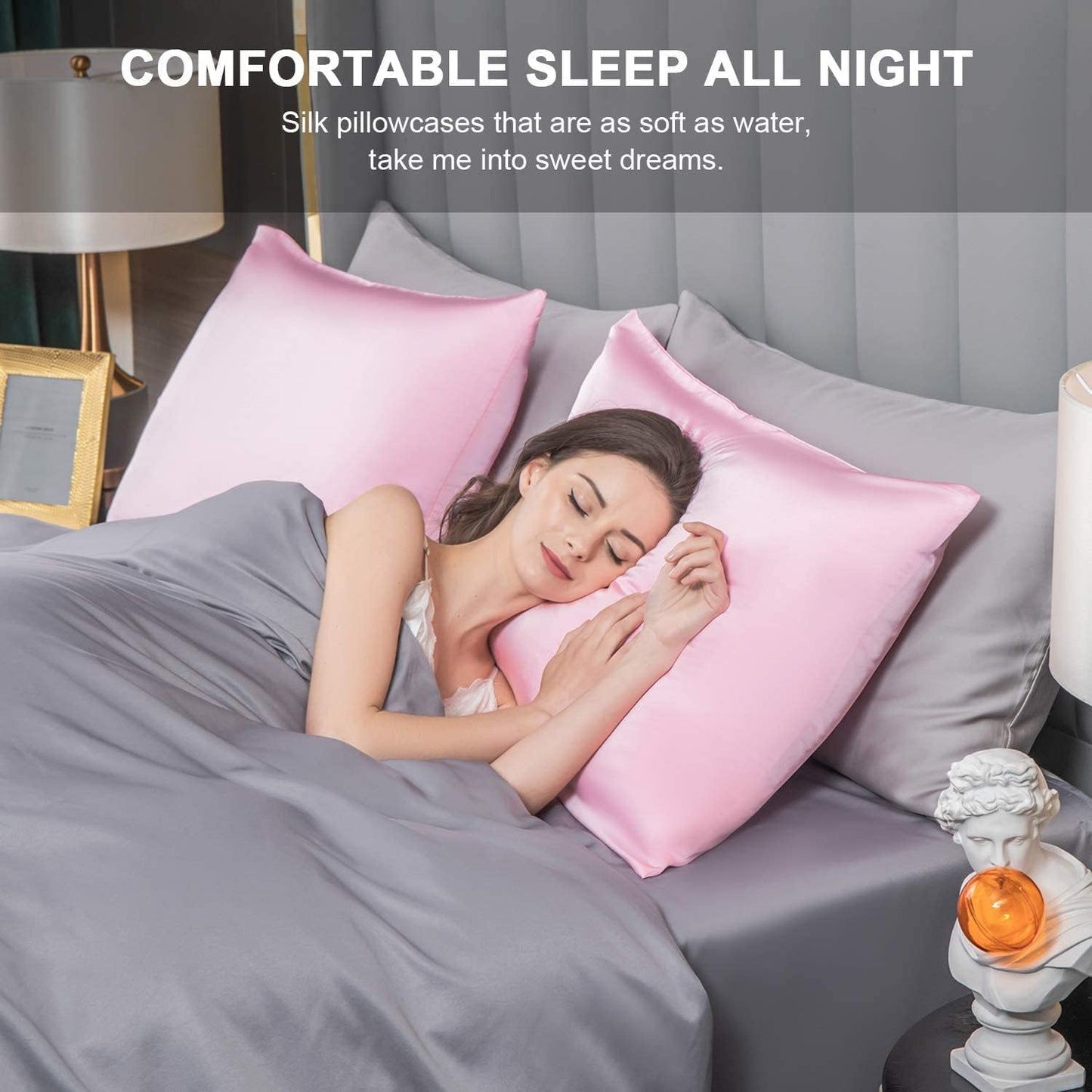 Mulberry Silk Pillowcase for Hair and Skin,Toddler Size Kids Silk Pillow Case with Hidden Zipper,Allergen Proof Dual Sides Soft Breathable Smooth Silk Pillow Cover(Toddler,Pink)