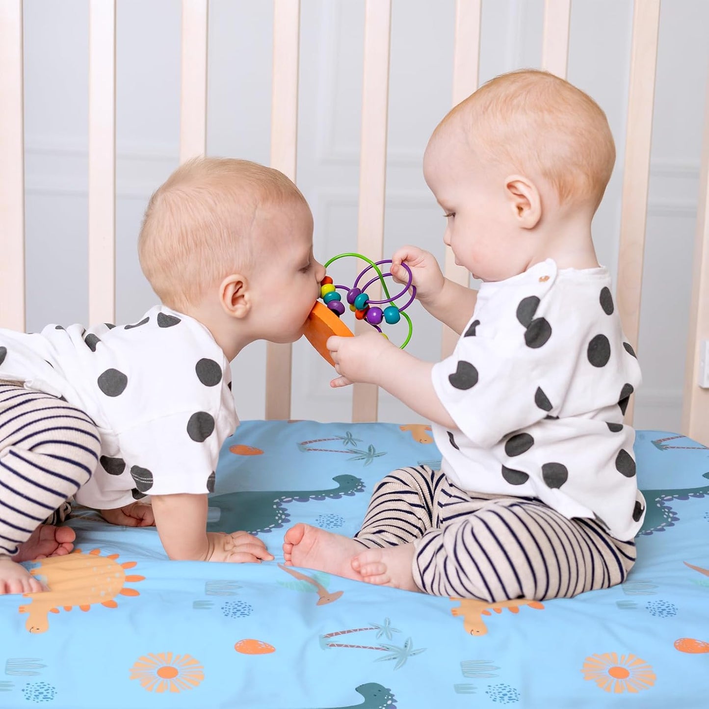 UOMNY Crib Sheet, Dinosaur Crib Sheets Baby Sheet for Standard Crib and Toddler Mattresses Nursery Bedding Sheet Crib Mattress Sheets for Boys and Girls 1 Pack Toddler Sheet