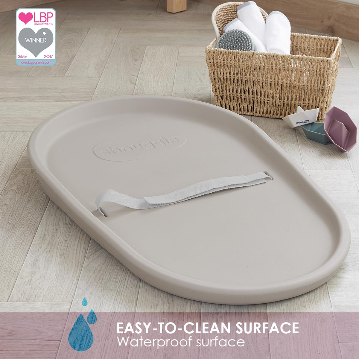 Changing Essentials Bundle - Squishy Changing Mat Eucalyptus + Eco-Touch Diaper Bin + Better Bag Liners - Wipeable, Odor-Locking, Eco-Friendly, No Costly Refills