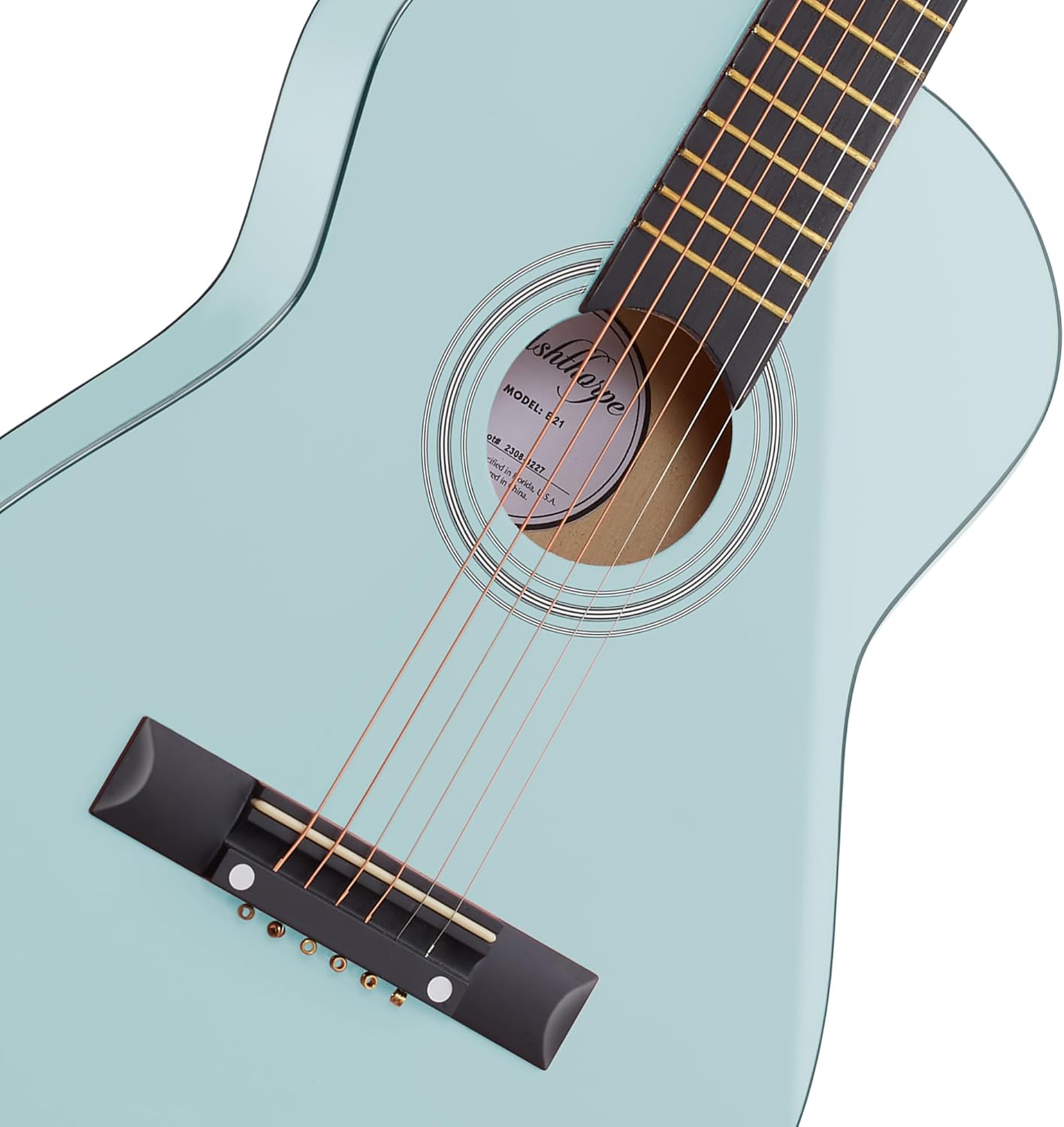 Ashthorpe 30-inch Beginner Acoustic Guitar Package (Light Blue), Basic Starter Kit w/Gig Bag, Strings, Strap, Tuner, Picks