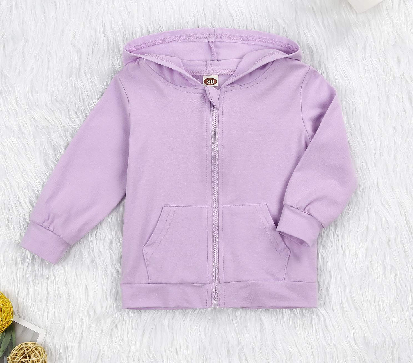 Imcute Baby Zip Up Hoodie, Unisex inflant Toddler Long Sleeve Sweatshirts Lightweight Jacket Hooded Coats Fall Winter Outfits